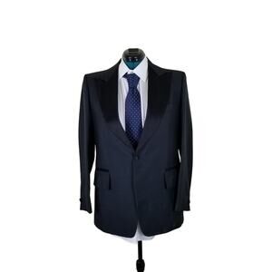 After Six Steve Petix Mens Black Tuxedo Jacket Size 42 Regular Classic Fit